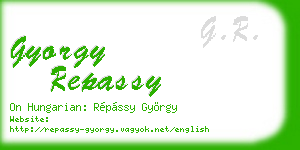 gyorgy repassy business card